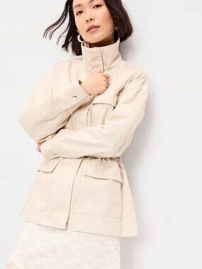 Gap twill utility jacket XL beige/cream new without tags never worn